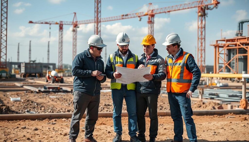 Projektteam bei der Problemlösung während der Umsetzung eines Megawatt Projekts