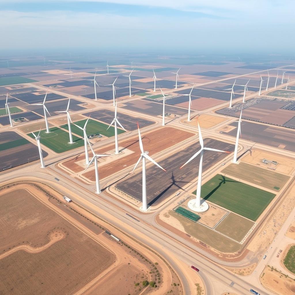 Windpark mit optimierter Megawatt Energieanlagen Effizienz