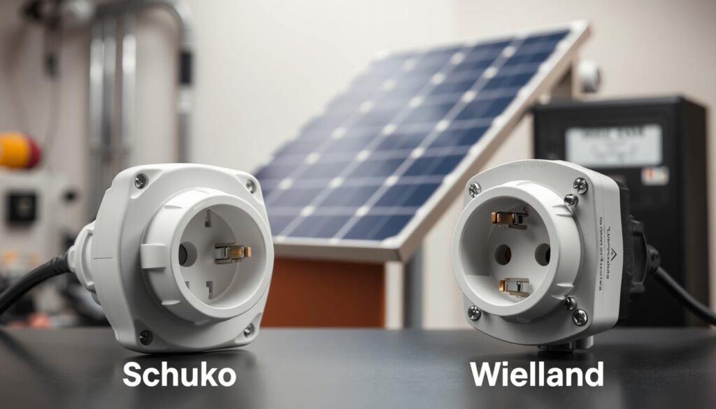 Balkonkraftwerk Anschluss mit Schuko- und Wieland-Steckern im Vergleich