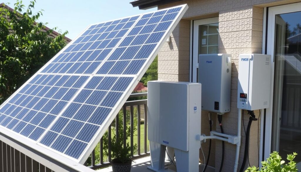 Erfolgreich installiertes Balkonkraftwerk mit sicherem Anschluss Erfolgreich installiertes Balkonkraftwerk mit sicherem Anschluss