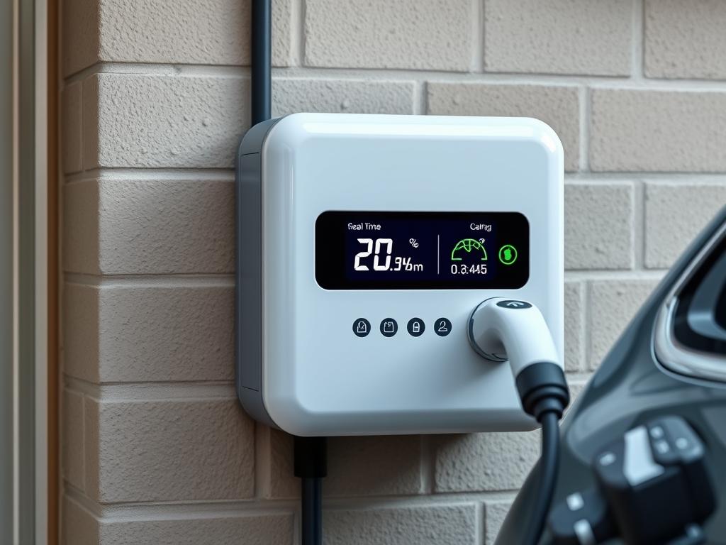 Intelligente Wallbox mit Anzeige des aktuellen Solarstromanteils beim Laden