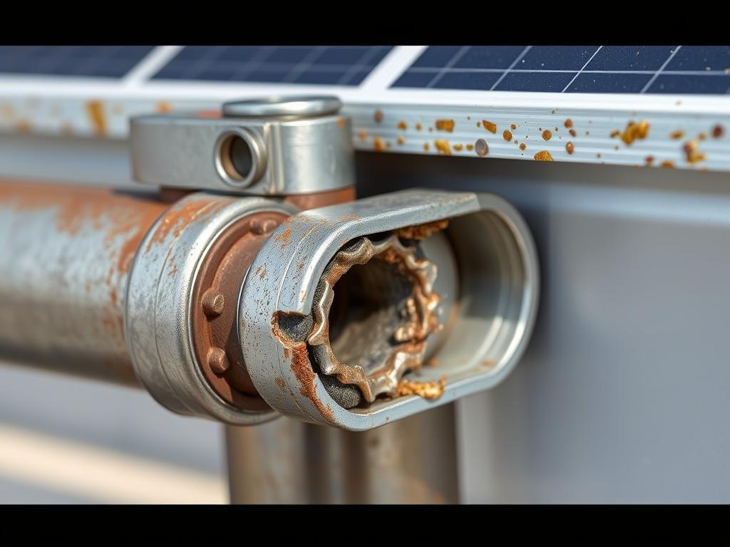 Korrosionsschäden durch inkompatible Komponenten bei PV-Unterkonstruktionen