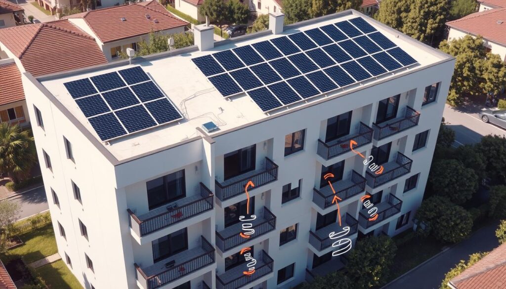 Mehrfamilienhaus mit Photovoltaikanlage und Mieterstrom-Konzept