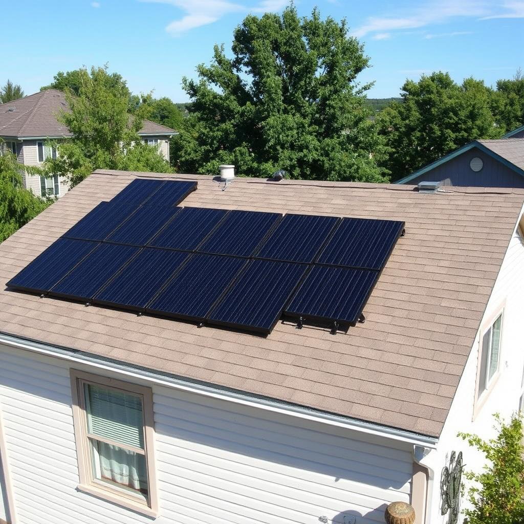 PV-Anlage auf einem Wohnhaus mit Aluminium-Unterkonstruktion