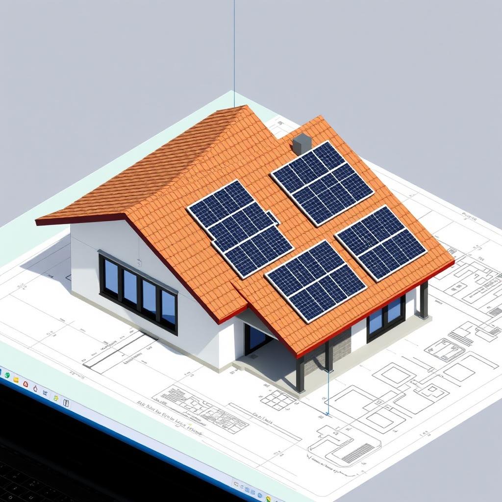 Planung einer Solaranlage mit 3D-Modell Planung einer Solaranlage mit 3D-Modell